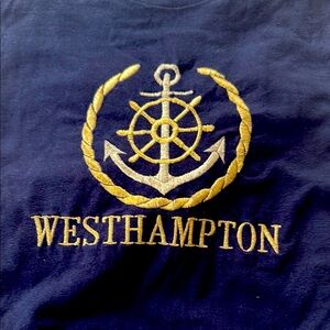 Hanes vintage Nautical Hamptons Classic Navy 100 percent cotton T-Shirt